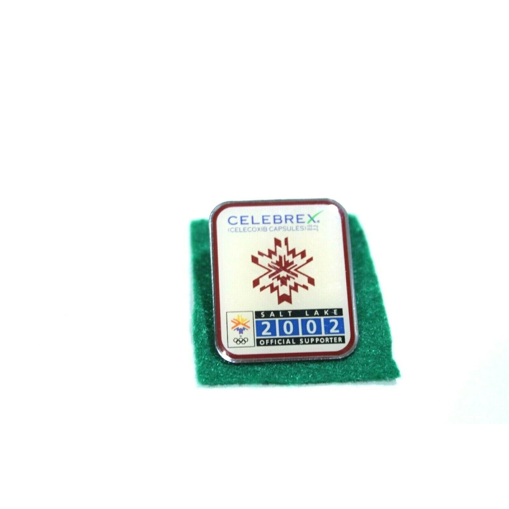 2002 Salt Lake Olympic Celebrex  Official Supporter Lapel Hat Pin New Aminco - Picture 2 of 4